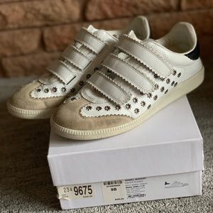 Isabel marant eyelets studded leather shoes